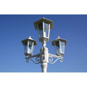 Felinar de grădină Kingston cu 3 brațe 215 cm Alb - Img 3