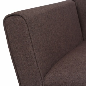Fotoliu, maro, oțel și material textil - Img 8