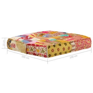 Fotoliu puf, 100 x 100 x 20 cm, model petice, material textil - Img 7