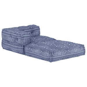 Fotoliu puf modular, indigo, material textil - Img 4