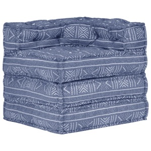 Fotoliu puf modular, indigo, material textil - Img 9