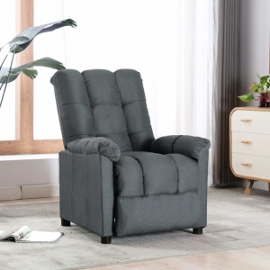 Fotoliu rabatabil, gri deschis, material textil