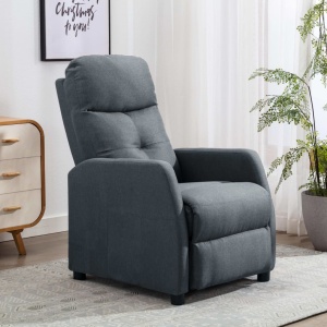 Fotoliu rabatabil, gri deschis, material textil
