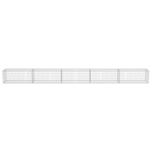 Gabion perete cu capace, 600 x 50 x 50 cm, oțel galvanizat - Img 4