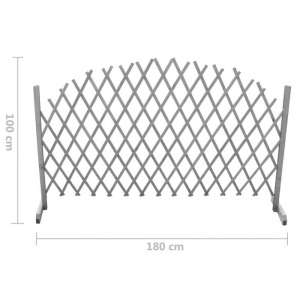 Gard din spalier, gri,1,8 x 1 m, lemn masiv de brad - Img 4