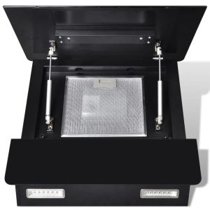 Hotă Sticlă Securizată cu Ecran 600 mm Negru - Img 5
