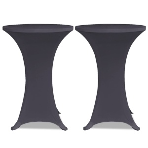 Husă elastică pentru masă, 4 buc., antracit, 80 cm - Img 3