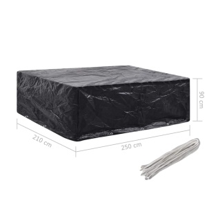 Husă mobilier de grădină, 8 ocheți, 250 x 210 x 90 cm - Img 5