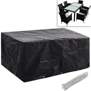 Huse mobilier grădină 2 buc. set poliratan 10 ocheți 240x140 cm - Img 2
