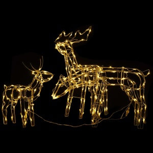 Instalație de lumini de Crăciun cu reni, 3 piese, 229 LED-uri - Img 3