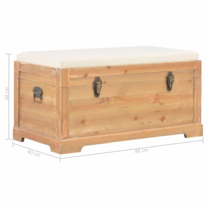 Ladă de depozitare cu pernă, 80 x 40 x 40 cm, MDF - Img 10