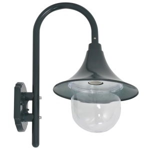 Lampă de perete de grădină E27, verde inchis, 42 cm, aluminiu - Img 2