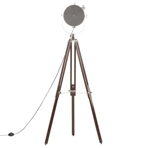 Lampă de podea cu trepied, 180 cm, lemn masiv de mango - Img 5