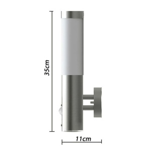 Lampă exterior din oțel inoxidabil cu senzor de mișcare 11 x 35 2 buc - Img 4