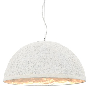 Lampă suspendată, alb și argintiu, Ø50 cm, E27 - Img 8