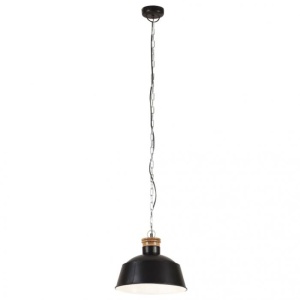 Lampă suspendată industrială, negru, 32 cm, E27 - Img 3