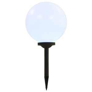Lămpi solare de exterior cu LED, 2 buc, 30 cm, RGB, sferic - Img 4