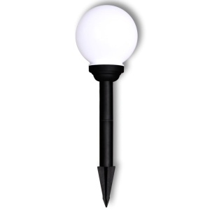 Lămpi solare pentru exterior cu LED-uri + țăruși, 15 cm, 4 buc - Img 4