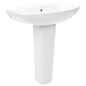 Lavoar cu piedestal, alb, 650 x 520 x 200 mm, ceramică - Img 2