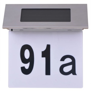 Lumină solară cu LED pentru numărul casei, oțel inoxidabil - Img 3