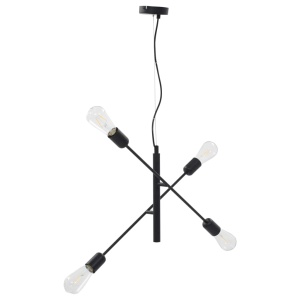 Lustră cu becuri cu filament, negru, 2 W, E27 - Img 4
