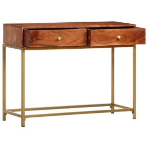 Masă consolă, 100x35x76 cm, lemn masiv de acacia - Img 4