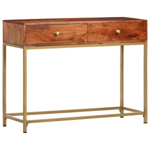 Masă consolă, 100x35x76 cm, lemn masiv de acacia - Img 10