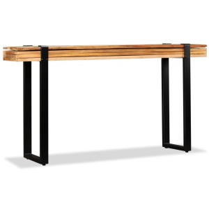 Masă consolă din lemn reciclat de esență tare, reglabilă - Img 5