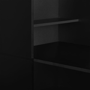 Masă de bar cu dulap, negru, 115 x 59 x 200 cm - Img 3