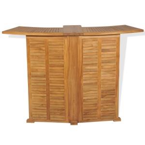 Masă de bar pliabilă, 155 x 53 x 105 cm, lemn masiv de tec - Img 5