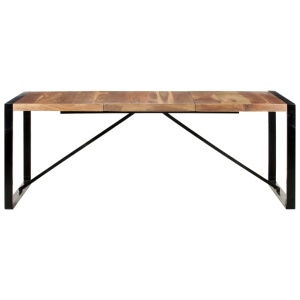 Masă de bucătărie 200x100x75 cm lemn masiv cu finisaj sheesham - Img 3