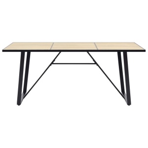 Masă de bucătărie, stejar, 200 x 100 x 75 cm, MDF - Img 2