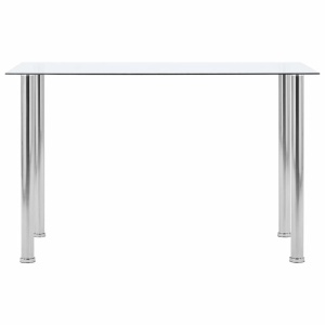 Masă de bucătărie, transparent, 120x60x75 cm, sticlă securizată - Img 2