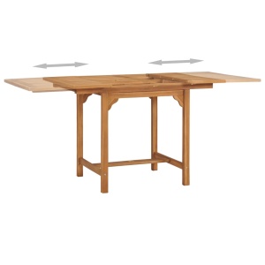 Masă de grădină extensibilă (110-160)x80x75cm lemn masiv tec - Img 8