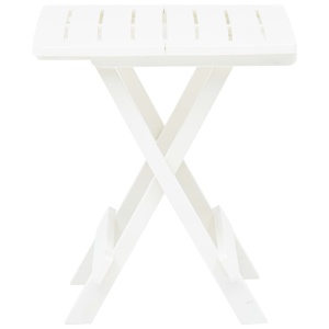 Masă de grădină pliabilă, alb, 45 x 43 x 50 cm, plastic - Img 3