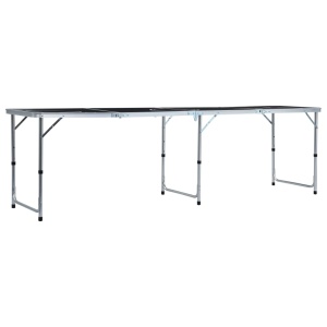 Masă de joc cu bere tip ping pong, pliabilă, negru, 240 cm - Img 2