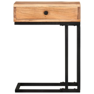 Masă laterală formă U, 45 x 30 x 61 cm, lemn masiv de acacia - Img 4