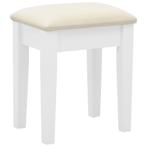 Masă toaletă cu taburet, alb, 65x36x128 cm, lemn paulownia, MDF - Img 11