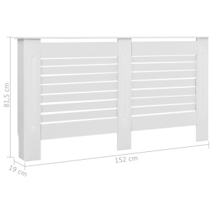 Mască pentru calorifer, MDF, 152x19x81,5 cm, alb - Img 6