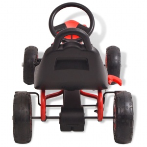 Mașinuță kart cu pedale și roți pneumatice, roșu - Img 7