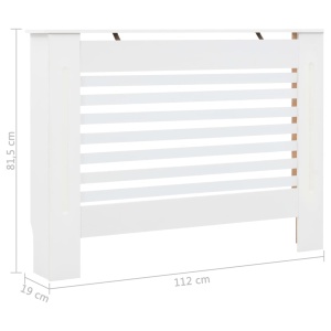 Măști de calorifer, 2 buc., alb, 112 x 19 x 81,5 cm, MDF - Img 7