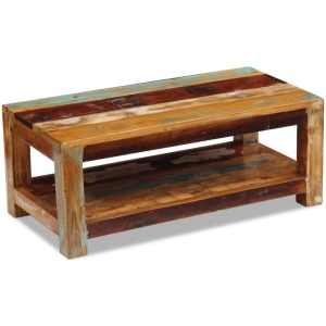 Măsuță de Cafea Lemn Solid Reciclat 90x45x35 cm - Img 4