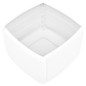 Măsuță laterală, alb, 54 x 54 x 36,5 cm, plastic - Img 6