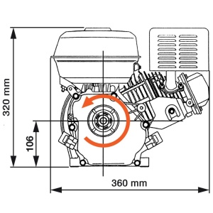 Motor pe benzină 4,8 kW Negru - Img 6