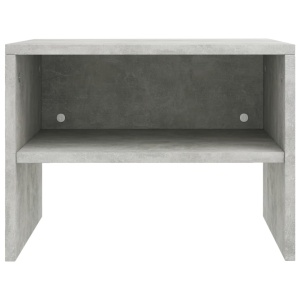Noptiere, 2 buc., gri beton, 40 x 30 x 30 cm, PAL - Img 7