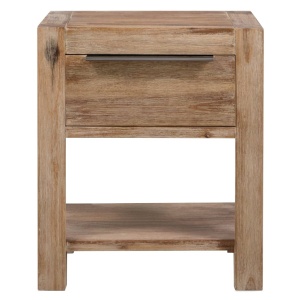 Noptiere cu sertare, 2 buc., 40x30x48 cm, lemn masiv de acacia - Img 3