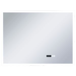 Oglindă cu LED de baie cu senzor tactil și afișaj oră, 80x60 cm - Img 2
