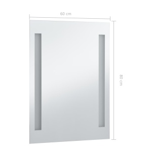 Oglindă cu LED de perete de baie, 60 x 80 cm - Img 7