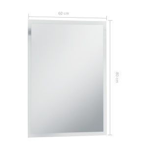 Oglindă cu LED de perete de baie, 60 x 80 cm - Img 6