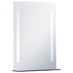 Oglindă cu LED de perete pentru baie cu raft, 50 x 70 cm - Img 4